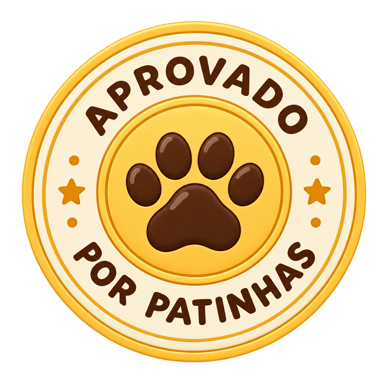 Selo aprovado por patinhas